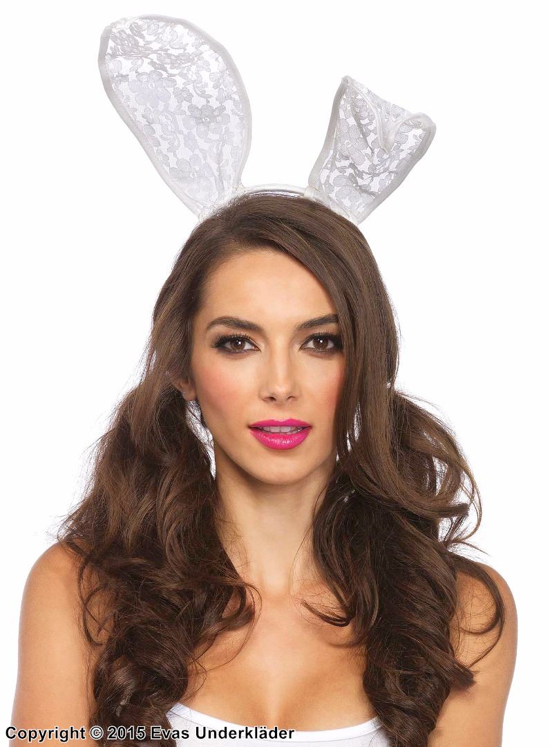 Bunny (woman), costume headband, lace, ears